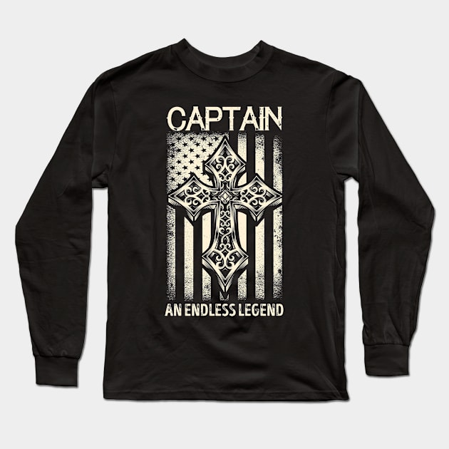 CAPTAIN Long Sleeve T-Shirt by ALEXANDRA PIVOVAROVA |